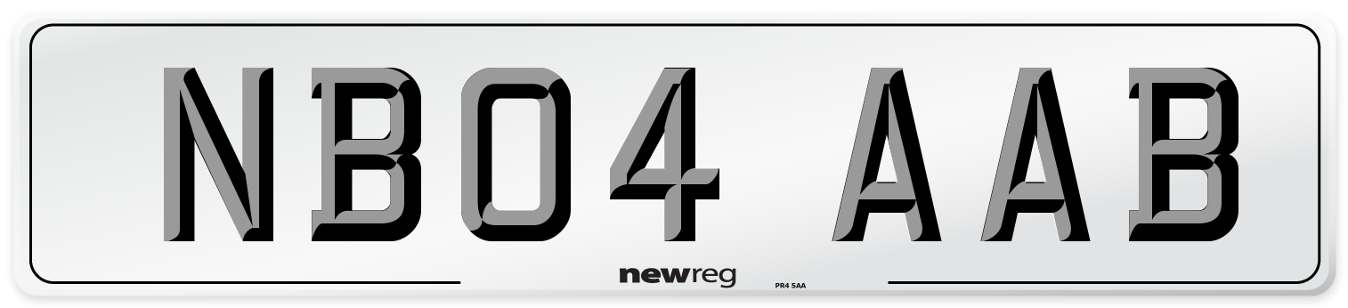 NB04 AAB Number Plate from New Reg